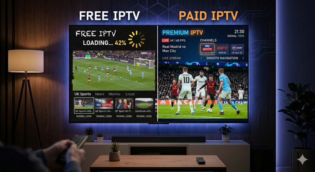 IPTV مجاني vs IPTV مدفوع